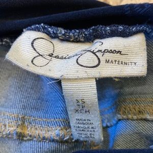 Jessica Simpson Maternity blue jeans. Super comfy with high waist elastic band